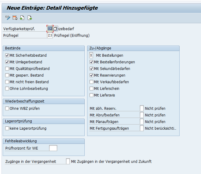 Neue Einträge: Detail Hinzugefügte