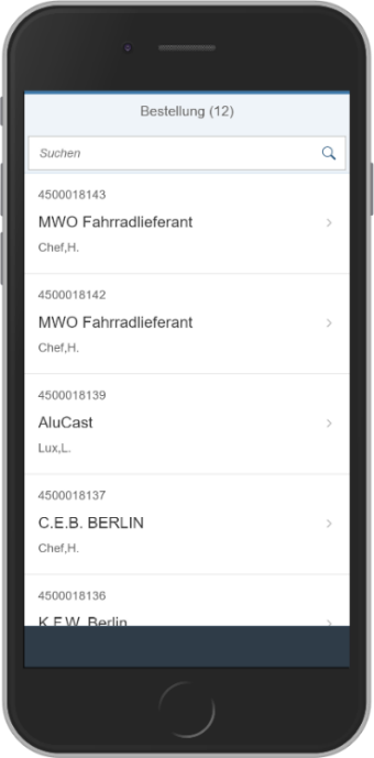 SAP MM App: Wareneingang zur Bestellung