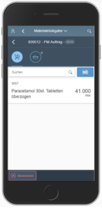 Materialr&uuml;ckgabe per SAP PP App