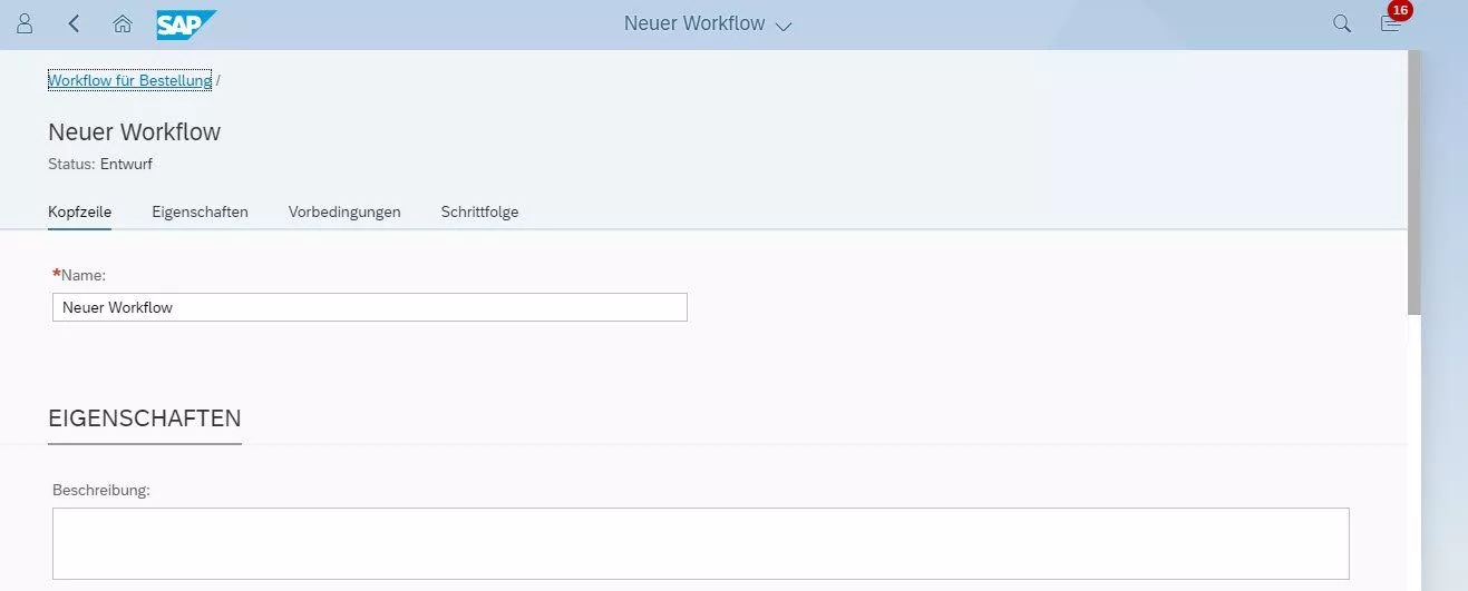 Neuen Workflow anlegen