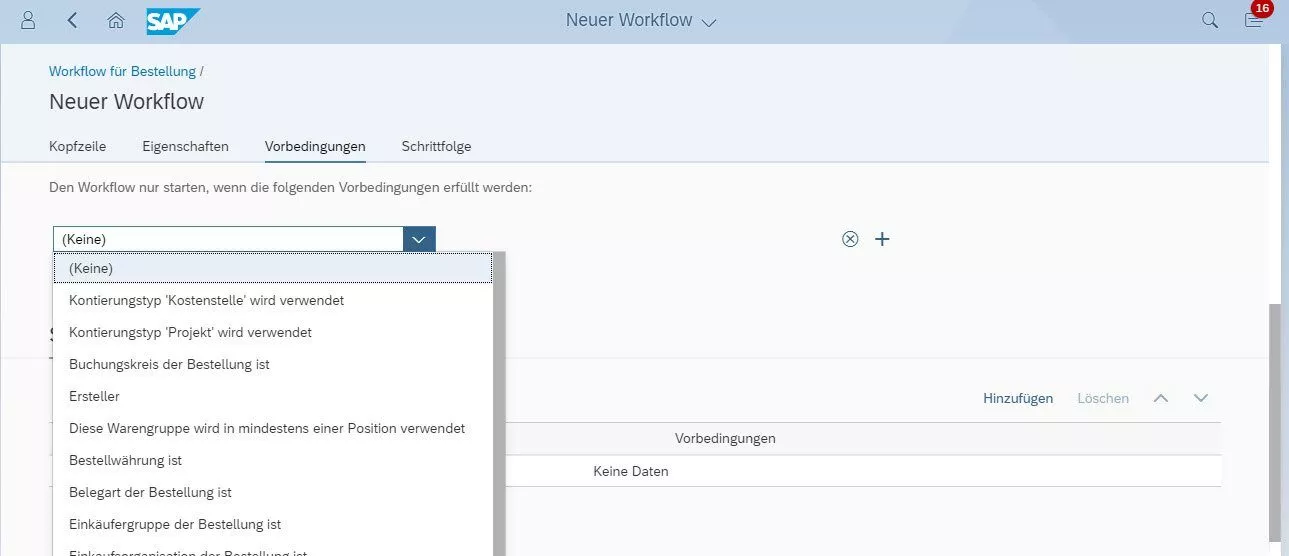 Neuer Workflow