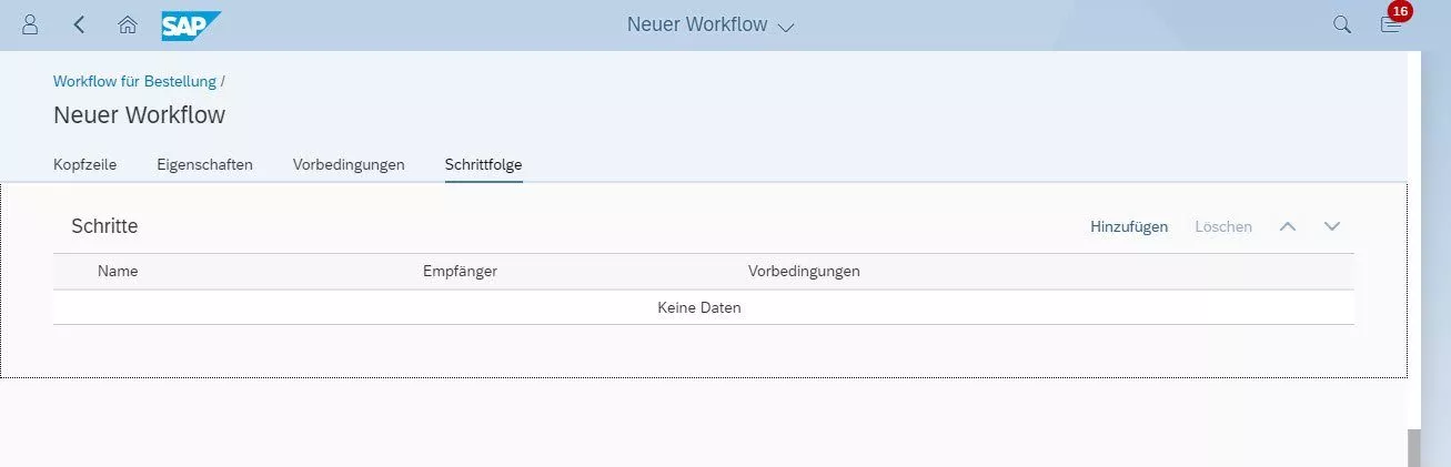 Schritte hinzufügen
