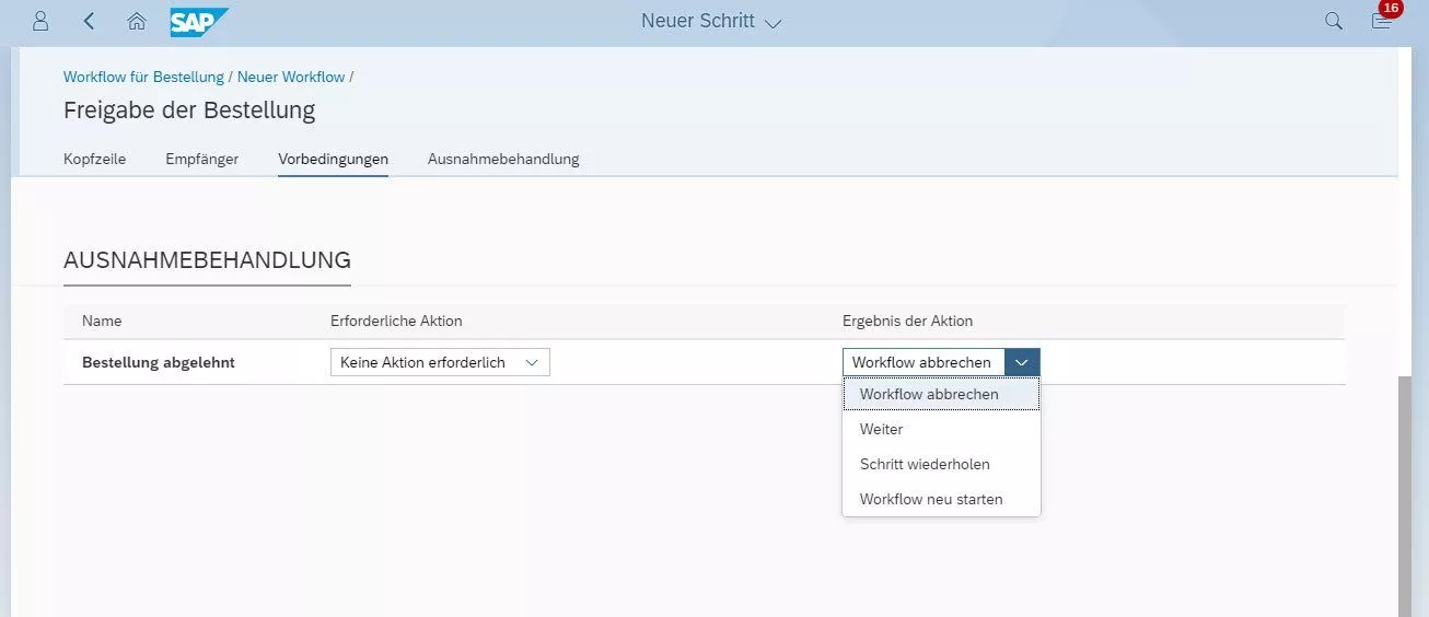 Freigabe der Bestellung