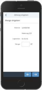 SAP WM App: Eingabe der Inventurzählung