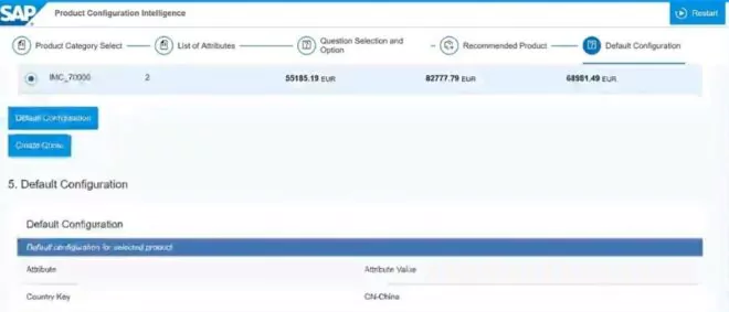 Einblick in SAP Product Configuration Intelligence