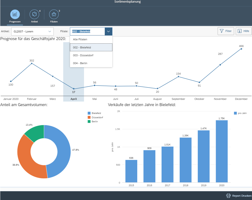 Vorschau: Assortment Planning Tool