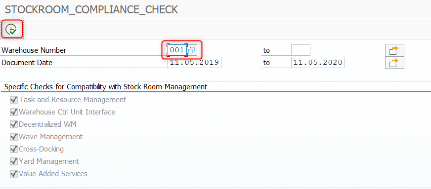 Stockroom Compliance Check im Stock Room Management