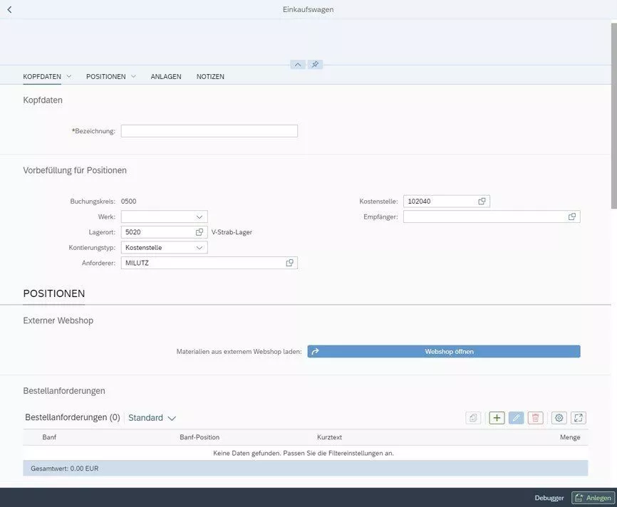 Die SAP Ariba ALternative: Der SAP-Webshop für Material- und Dienstleistungsanforderungen von Mindlogistik