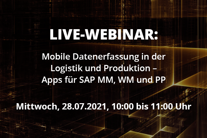 Live Webinar Mobile Datenerfassung in der Logistik und Produktion