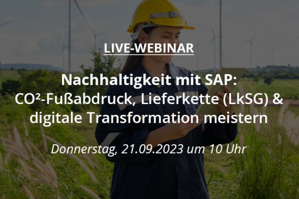 Live-Webinar SAP Nachhaltigkeit