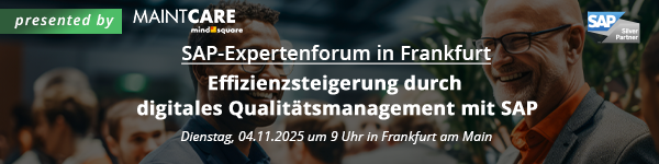 SAP-Expertenforum in Frankfurt: Effizienzsteigerung durch digitales Qualitätsmanagement mit SAP