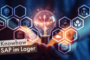 SAP im Lager Beitragsbild Glühlampe mit Lagerkomponenten